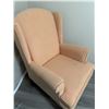 Image 2 : Upholstered Wingback Armchair with Wooden Legs