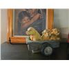 Image 3 : Framed Portrait Print and Tractor Figurine Set with Dog Trailer