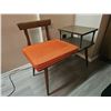 Image 2 : Mid-Century Modern Telephone Table with Orange Cushion