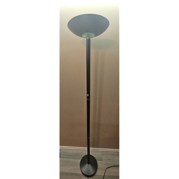 Black Metal Torchiere Floor Lamp