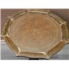 Image 2 : Round Wooden Side Table with Scalloped Edge and Tripod Base