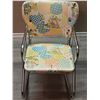 Image 1 : Children's Chrome Frame Chair With Patchwork Vinyl Upholstery