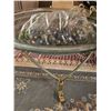 Image 4 : Decorative Lot: Parrot Wood Mobile, Art Glass Bowl, Stuffed Mouse Doll, Porcelain Clown Figure