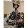 Image 7 : Decorative Lot: Parrot Wood Mobile, Art Glass Bowl, Stuffed Mouse Doll, Porcelain Clown Figure