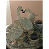 Image 4 : Porcelain Swan Double Candle Holder With Matching Coaster Set