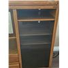 Image 3 : Wood Entertainment Cabinet with Mirror, Drawers and Glass Door