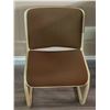 Image 1 : Vintage Tubular Metal Cantilever Chair with Brown Upholstery