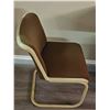 Image 2 : Vintage Tubular Metal Cantilever Chair with Brown Upholstery