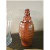 Image 4 : Lot: Glass Jar, Carved Figure, Parrot Mobile, Parasitic Wood Sculpture