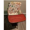 Image 4 : Wood and Fabric Baby High Chair with Decorative Upholstery