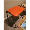 Image 2 : Metal and Vinyl Stools with Dominican Republic Wall Hanging