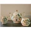 Image 1 : Sadler England Porcelain Teapot, Creamer, and Sugar Set with Floral Pattern