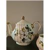Image 2 : Sadler England Porcelain Teapot, Creamer, and Sugar Set with Floral Pattern