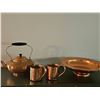 Image 1 : Copper Teapot, Two 'Moscow Mule' Mugs, and Copper Bowl Set