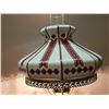 Image 3 : Decorative Ceramic Oil Lamp with Red Pattern and Metal Hardware