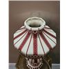 Image 5 : Decorative Ceramic Oil Lamp with Red Pattern and Metal Hardware