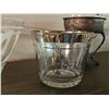 Image 3 : Glass and Silver-Plated Coffee Server with Glass Bowl and Tumbler