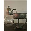 Image 5 : Glass and Silver-Plated Coffee Server with Glass Bowl and Tumbler