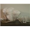 Image 5 : Clear Glass Grape Vine Punch Bowl Set with Cups and Ladle