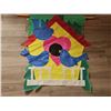 Image 3 : Fabric Birdhouse Wall Hanging With Three Blue Birds
