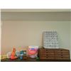 Image 1 : Lot With Dubble Bubble Candy, Doll, Toy Diaper, Storage Drawers