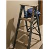 Image 2 : Wooden Step Ladder with Paint Splatter and Folded Denim Fabrics
