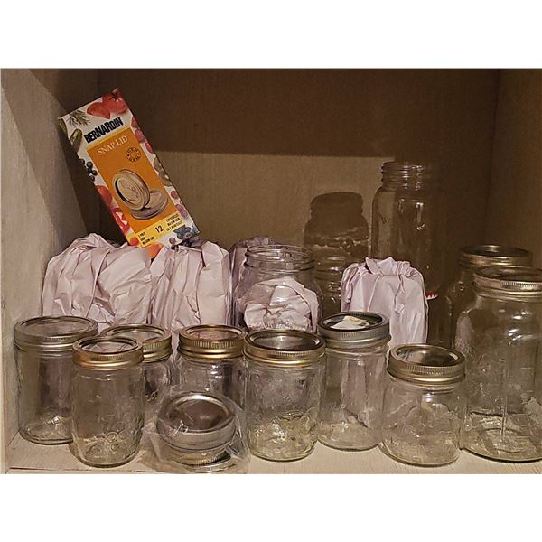 Bernardin Mason Jars with Lids and Extra Bernardin Snap Lids