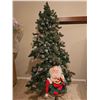Image 1 : Artificial Christmas Tree with Pine Cones and Mechanical Santa Figure