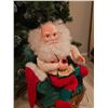 Image 2 : Artificial Christmas Tree with Pine Cones and Mechanical Santa Figure