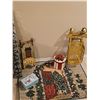 Image 1 : Christmas Decor Lot: Pair of Sleds, Holiday Box, and Festive Door Mat