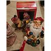 Image 3 : Christmas Decorations Including Angel Tree Topper and Santa Figurines