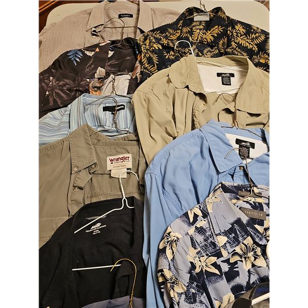 Men's Mixed Button Down and Collared Shirts Lot 2XL/XXL