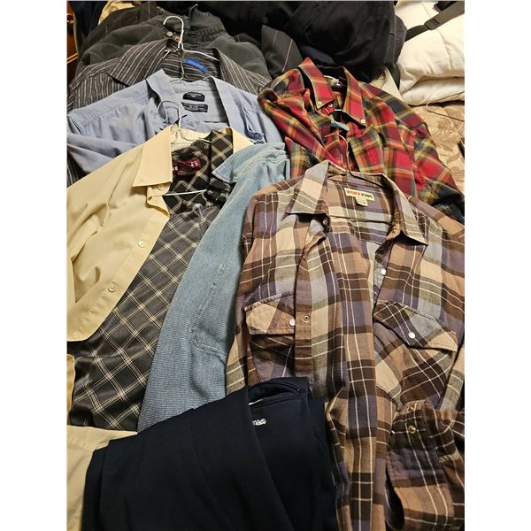 Men's Shirt Lot Including Dockers, Work King, Nevada, Outback Collection