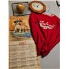 Image 1 : Lot With Westclox Wall Clock, 1987 Calendar, Cademin ALTA Jacket