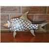 Image 1 : Brass and Mother of Pearl Fish Figurine