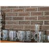 Image 4 : Metal Wine Rack With Assorted Beer Mugs and Glasses