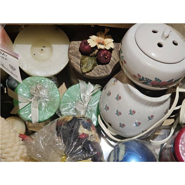 Decorative Candle Holders and Candles Lot