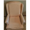 Image 3 : Upholstered Wingback Armchair with Queen Anne Legs