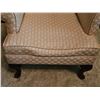 Image 4 : Upholstered Wingback Armchair with Queen Anne Legs