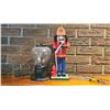 Image 1 : Wooden Chicago Firefighter Nutcracker and Gumball Machine