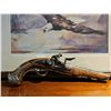 Image 3 : Framed Bald Eagle Print by R. Isakstad and Decorative Flintlock-Style Pistol