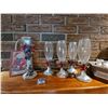 Image 2 : Decorative Painted Candle Holders, Glasses, Bow-Adorned Boxes and Napkin Holder Lot