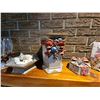 Image 3 : Decorative Painted Candle Holders, Glasses, Bow-Adorned Boxes and Napkin Holder Lot