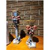 Image 5 : Decorative Painted Candle Holders, Glasses, Bow-Adorned Boxes and Napkin Holder Lot