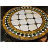 Image 2 : Round Mosaic Tile Side Table with Metal Base