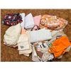 Image 1 : Linens and Textiles Including Crochet Afghan and Floral Sheets
