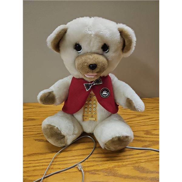 1986 TeleConcepts Working Vintage Bear Telephone Plush