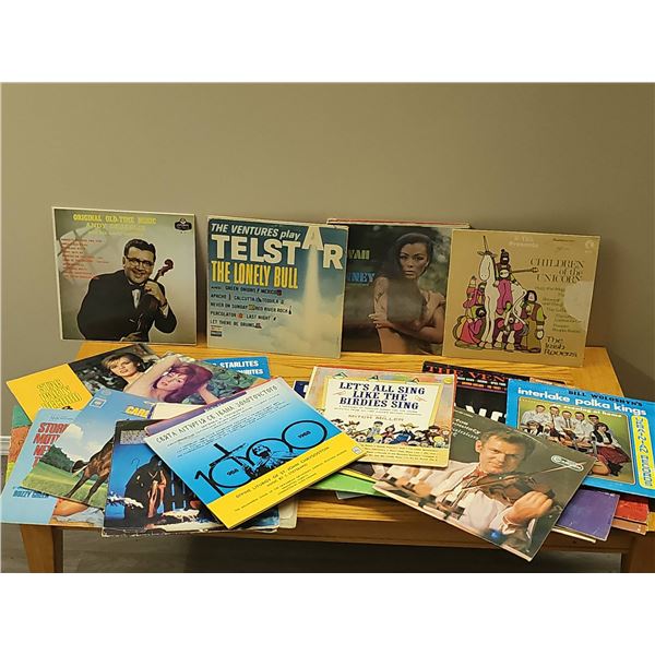 Vinyl Records Collection Including The Ventures and Mitch Miller