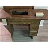 Image 5 : Wooden Sewing Machine Cabinet with Drawers and Accessories Tin