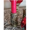 Image 2 : Holiday Candle Holder and Glassware Table Decor Set